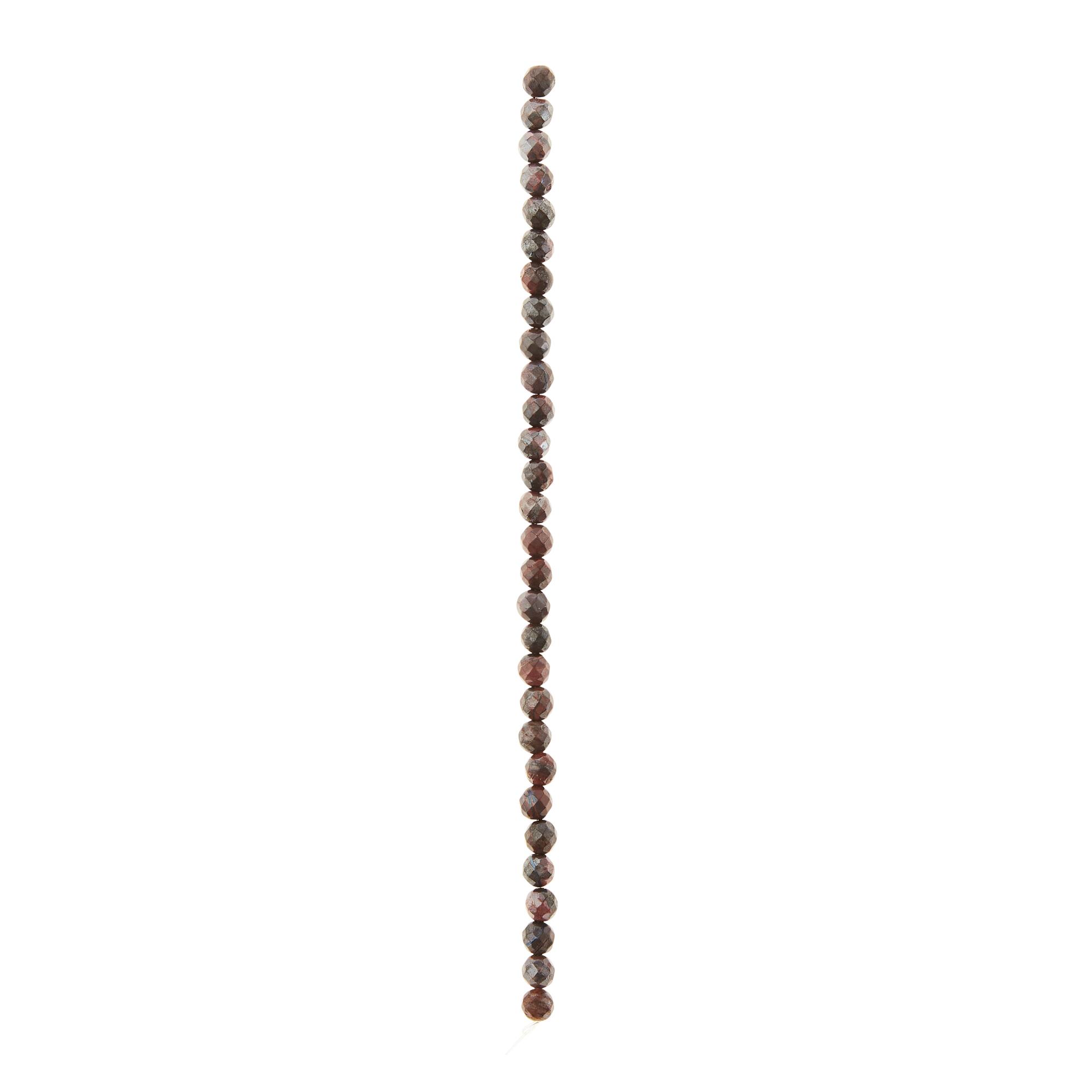 Red Silverite Tiger Eye Faceted Round Beads by Bead Landing™, 6mm
